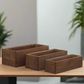 Linda Wooden Rectangular Planter Set (Set of 3)