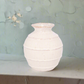 Calviora Off-White Ceramic Round Vase with Rim