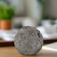 Allira Cement Ornamental Sphere with Embossed Swirl Design
