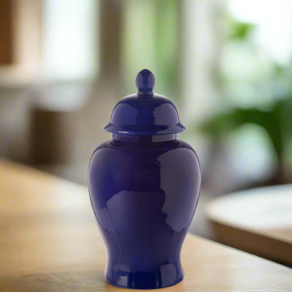 Ceramic Round Ginger/Temple Jar Gloss Finish