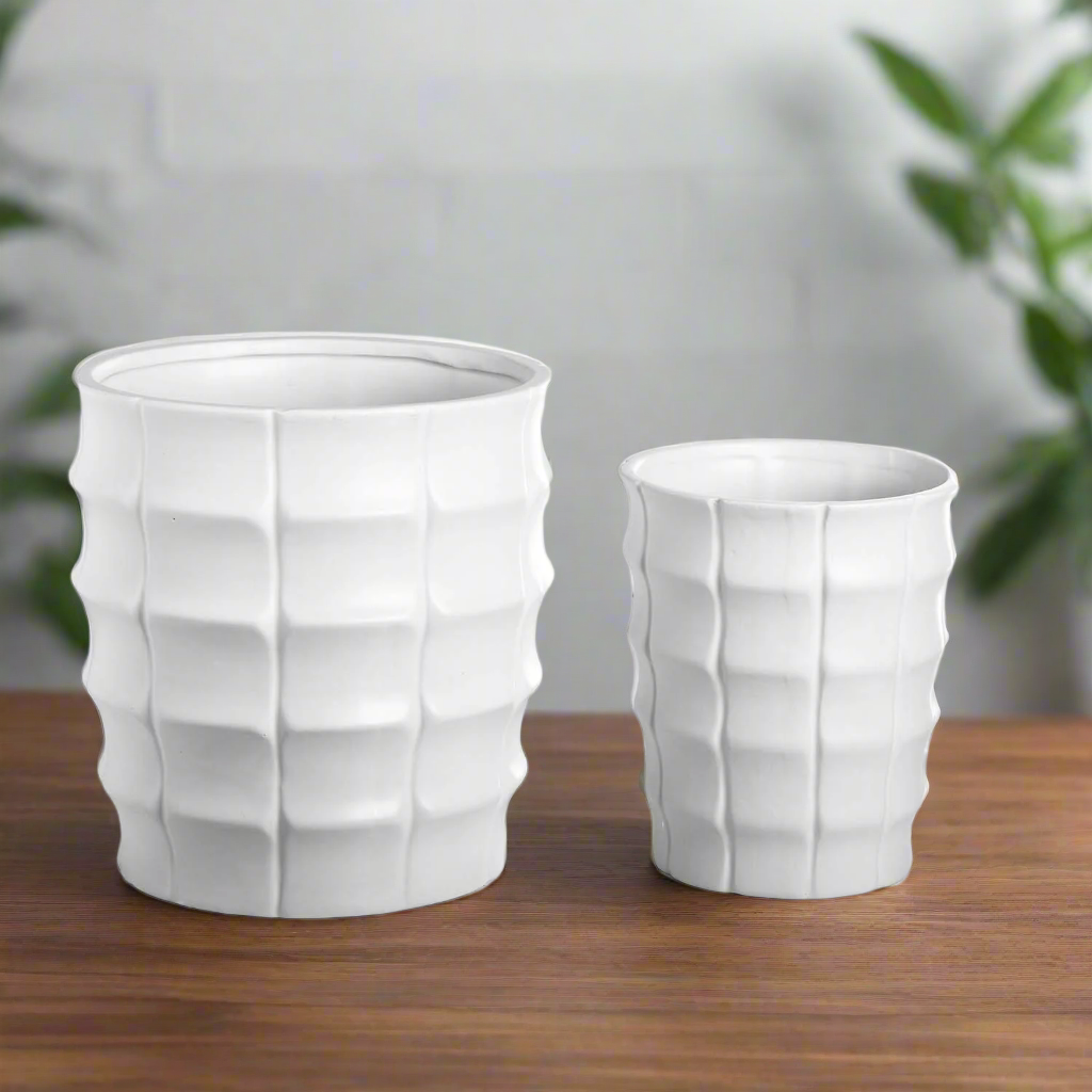 Cevora Ceramic Round Pot (Set of 2)