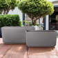 Deyra Tapered Rectangle Ceramic Planter Set (Set of 2)