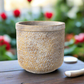 Zinnia Cement Basket Weave Round Pot
