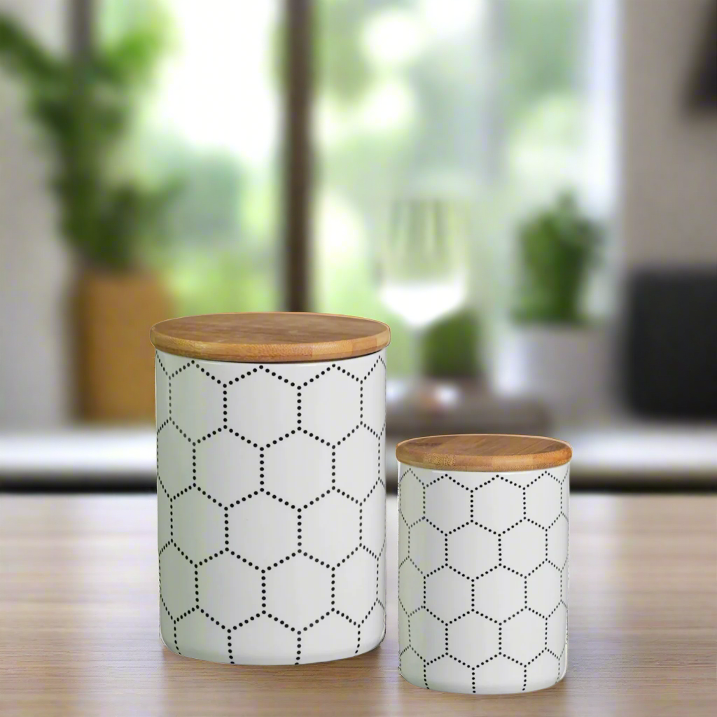 Lavender Ceramic Canister Set (Set of 2)