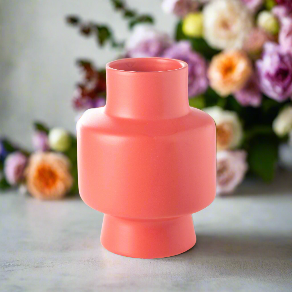 Zoey Ceramic Round Pipe Vase