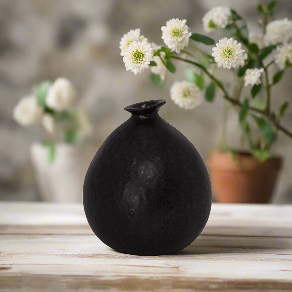 Macie Sculptural Textured Ceramic Vase