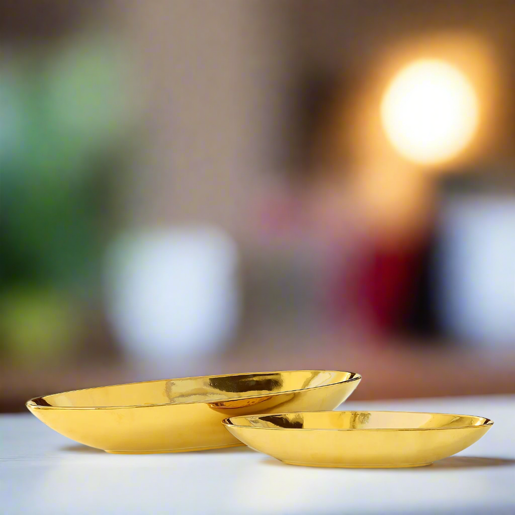 Ariyah Ceramic Boat Shape Decor  (Set of 2)
