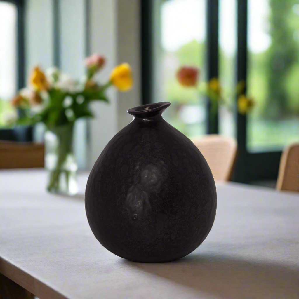Macie Sculptural Textured Ceramic Vase