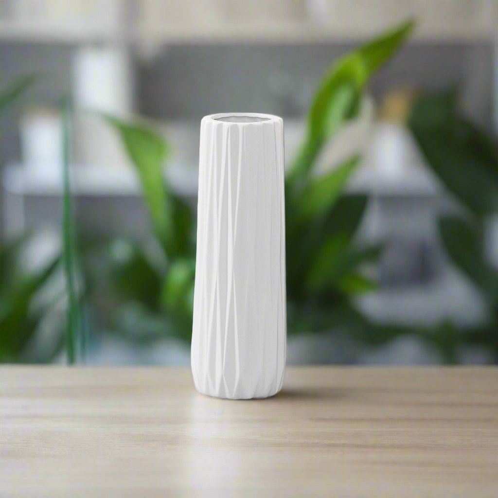 Valestra Ceramic Elongated Round Vase