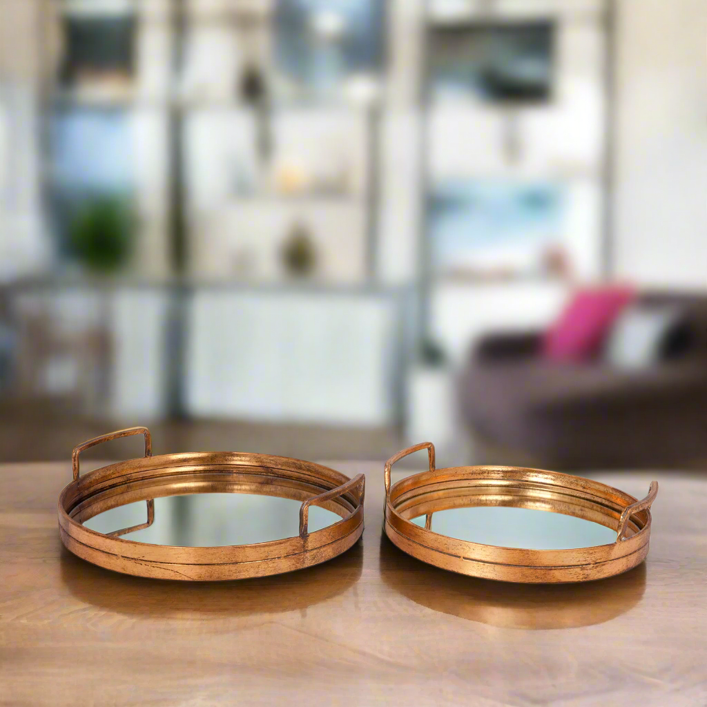 Anisa Iron Metal Tray Set
