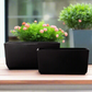 Deyra Tapered Rectangle Ceramic Planter Set (Set of 2)