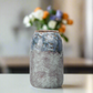 Arya Ceramic Round Vase with Irregular Lip and Marbleized Top Design