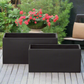 Zayre Rectangle Ceramic Planter Set (Set of 2)