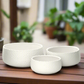 Zyros Hammered Ceramic Planter Set (Set of 3)
