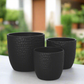 Faye Ceramic Round Planter Set (Set of 3)