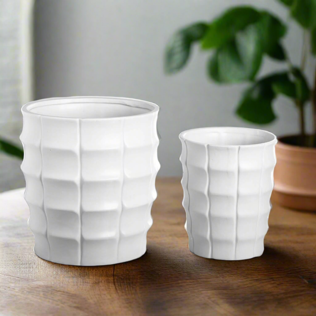 Cevora Ceramic Round Pot (Set of 2)