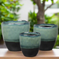 Harvella Irregular Rim Ceramic Planter Set (Set of 3)