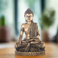 Deirdre Cement Meditating Buddha Figurine in Bhumisparsha Mudra with Shoulder Sash on Base
