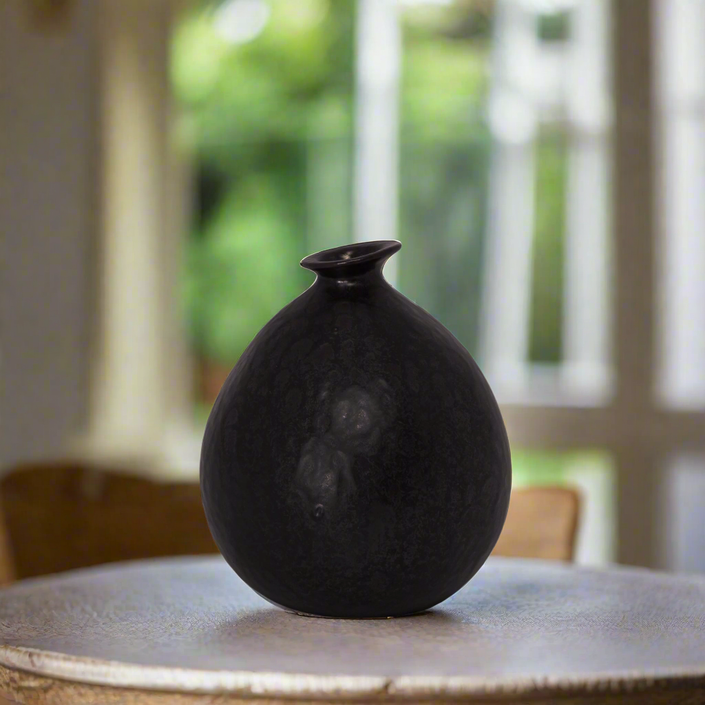 Macie Sculptural Textured Ceramic Vase