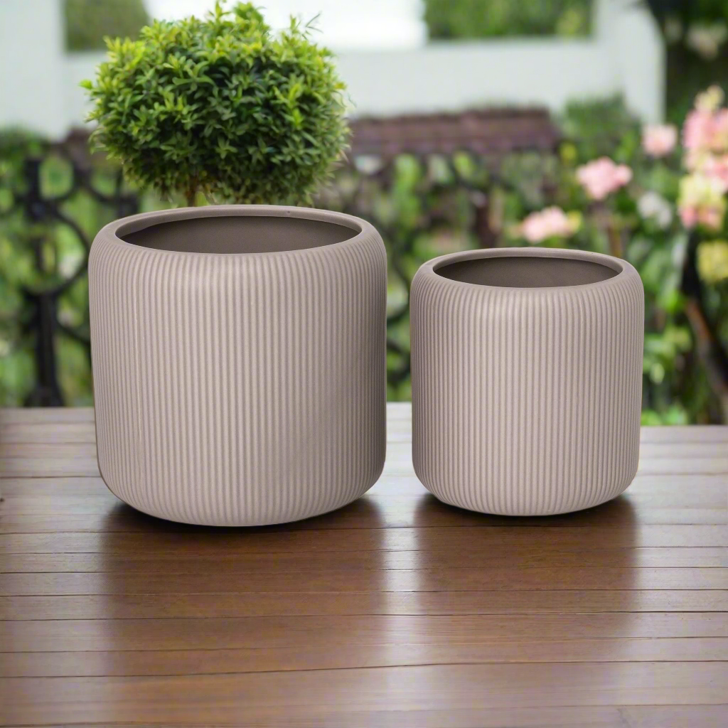 Ceyvon Matte Ceramic Planter Set (Set of 2)