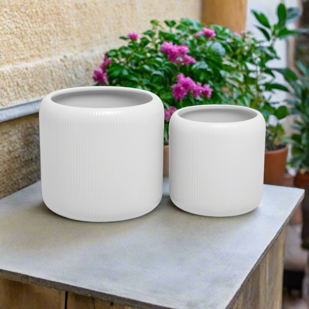Ceyvon Matte Ceramic Planter Set (Set of 2)