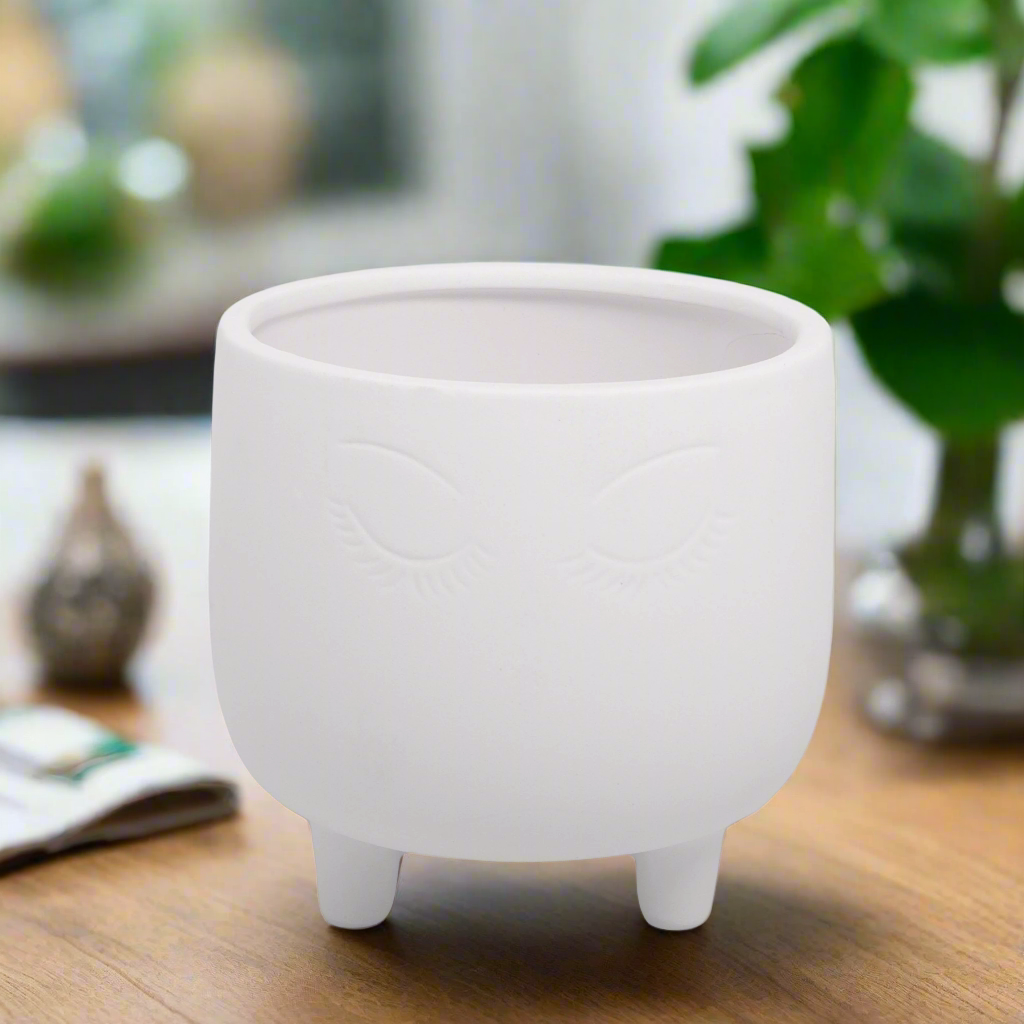 Zelda Ceramic Footed Round Pot