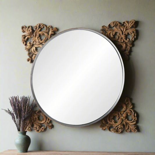 Kairo Metal Round Wall Mirror