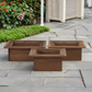 Ceynar Wooden Edge Square Planter Set (Set of 3)