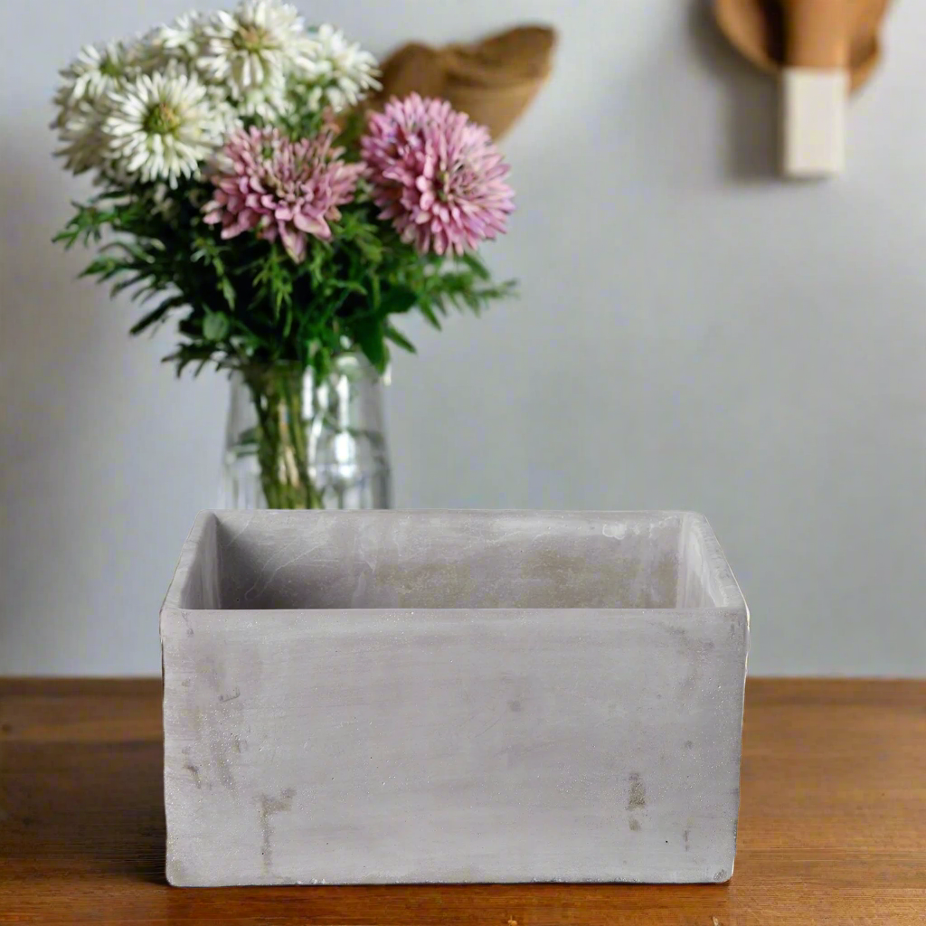 Glenda Cement Square Pot
