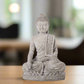Deirdre Cement Meditating Buddha Figurine in Bhumisparsha Mudra with Shoulder Sash on Base