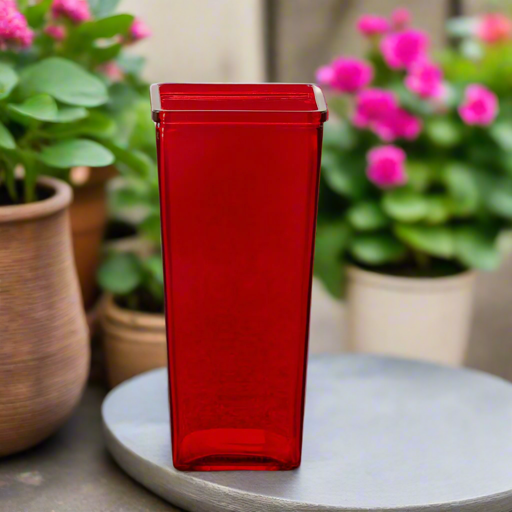 Billie Tapered Square Glass Vase
