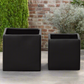 Odette Handcrafted Ceramic Square Planter Set (Set of 2)