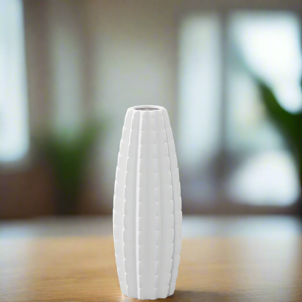 Martha Ceramic Tall Bellied Cylinder Vase