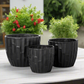 Palis Ceramic Round Planter Set (Set of 3)
