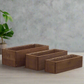 Linda Wooden Rectangular Planter Set (Set of 3)