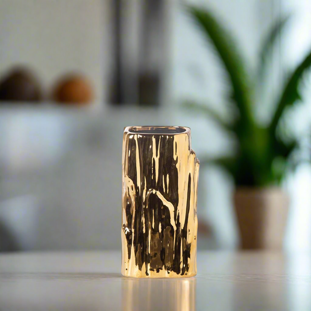 Sabine Ceramic Round Embossed Abstract Vase