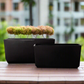 Deyra Tapered Rectangle Ceramic Planter Set (Set of 2)