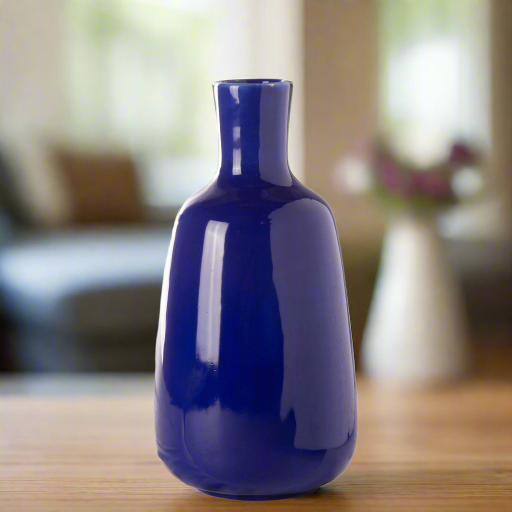 Candice Ceramic Round Bellied Vase with Short Neck Design