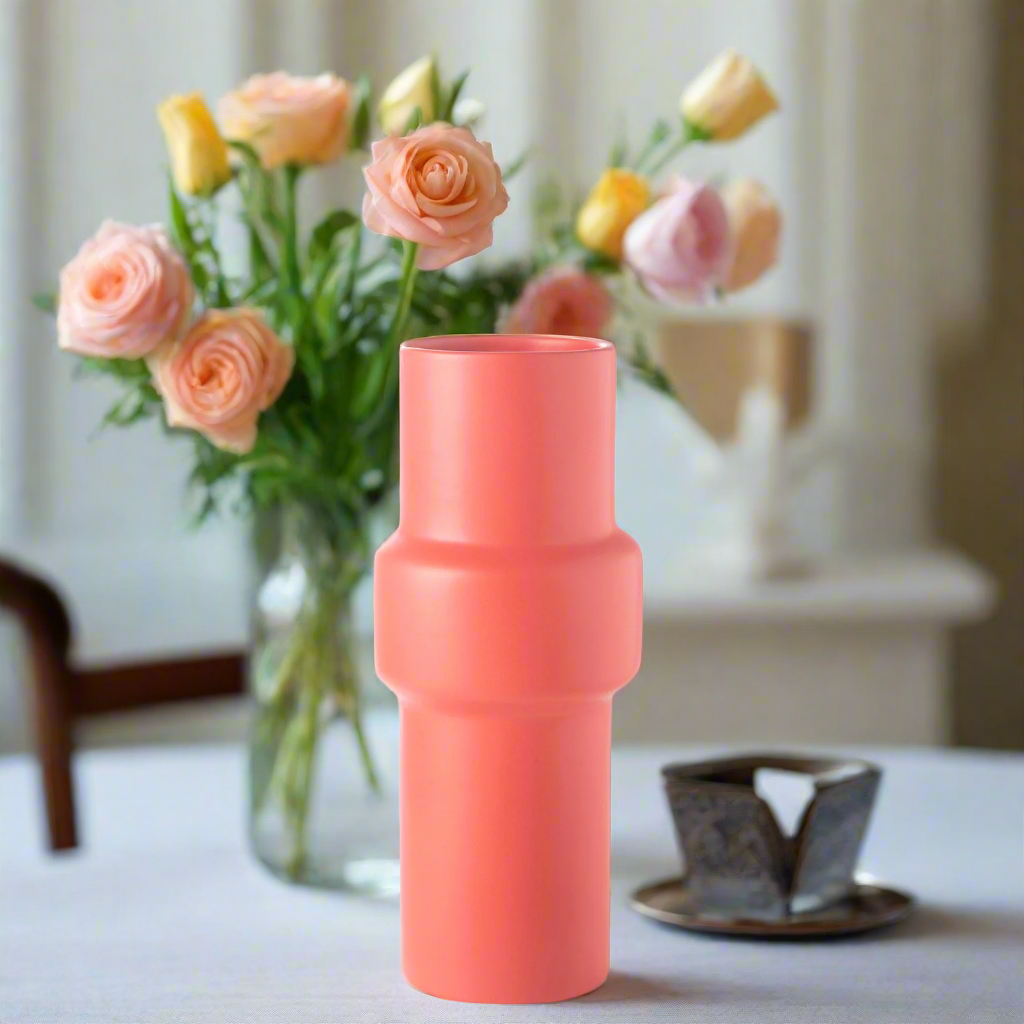 Mabel Ceramic Embossed Pipe Vase