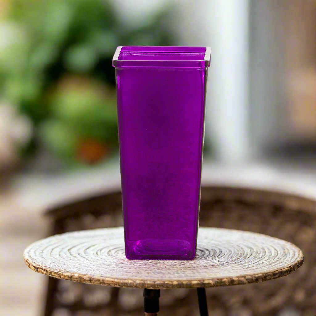 Billie Tapered Square Glass Vase
