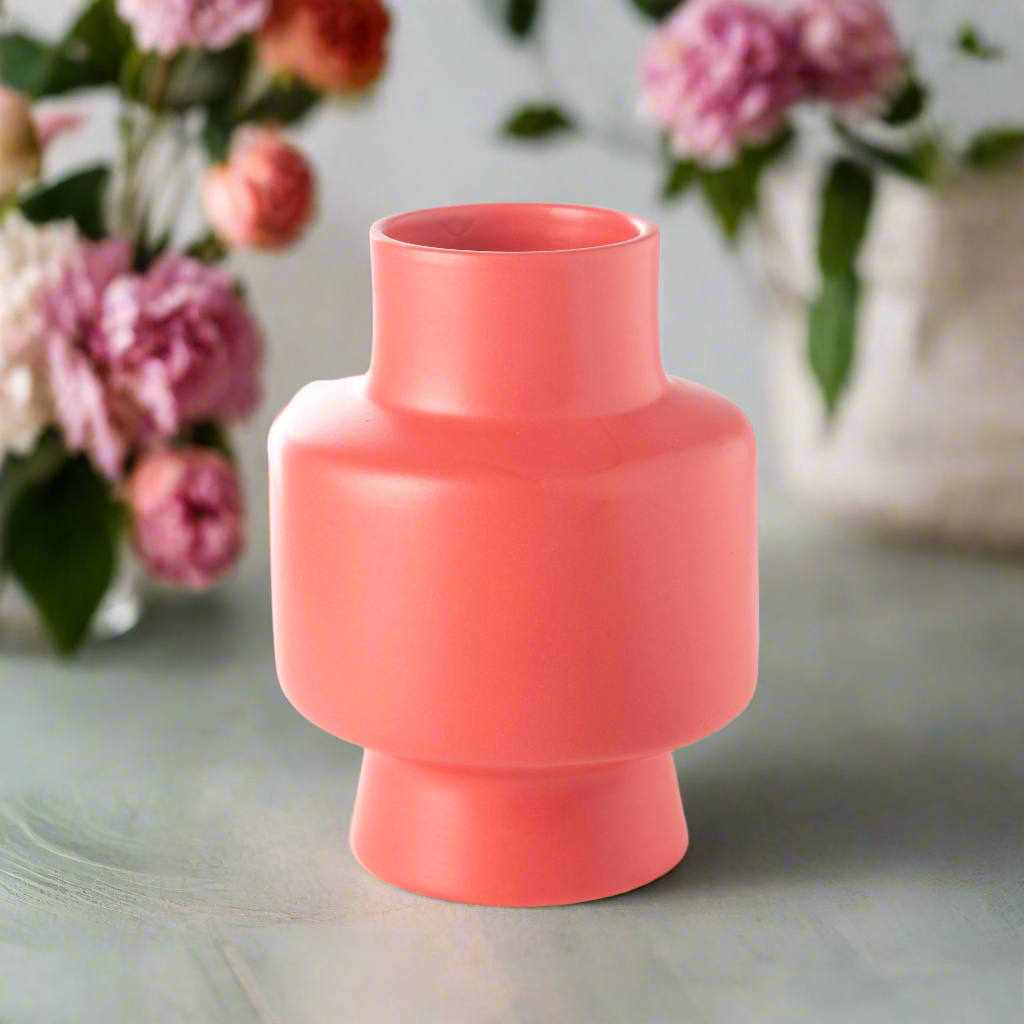 Zoey Ceramic Round Pipe Vase