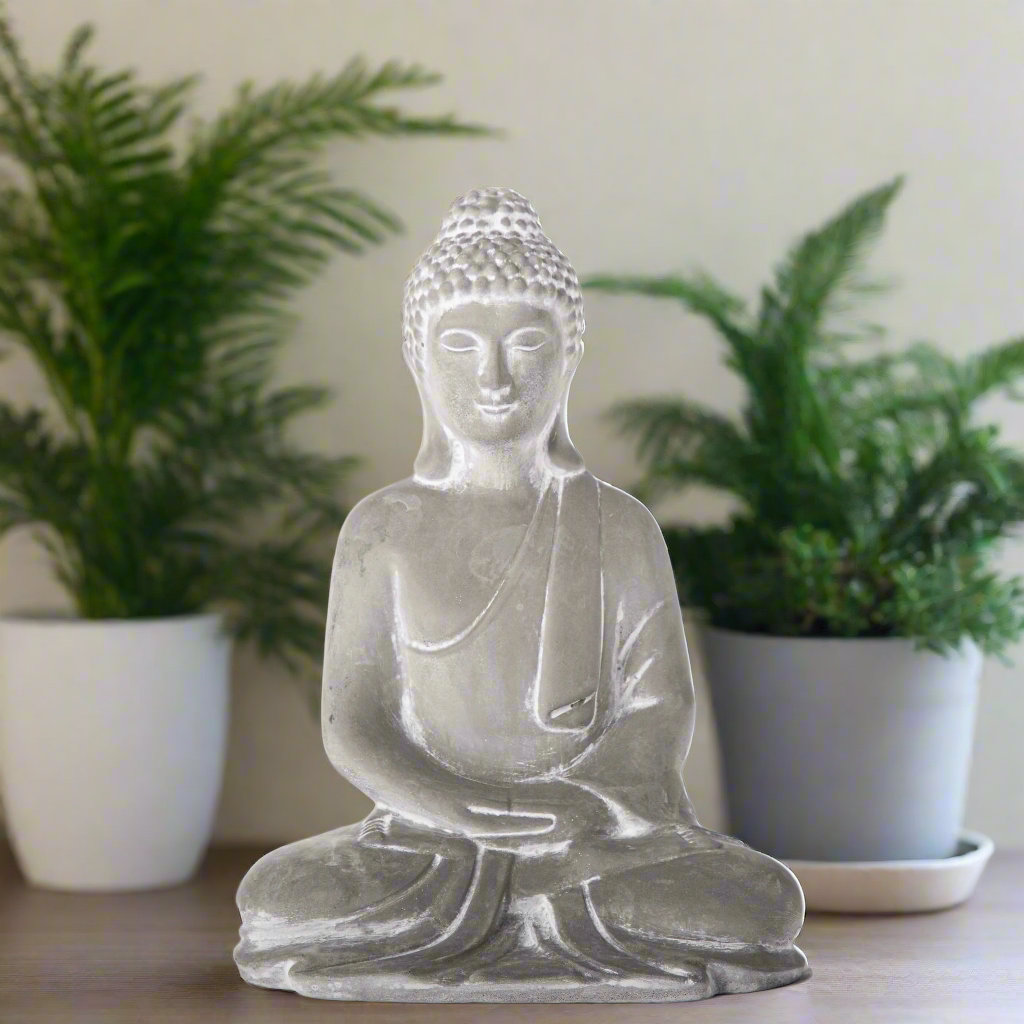Zayden Cement Meditating Buddha Figurine