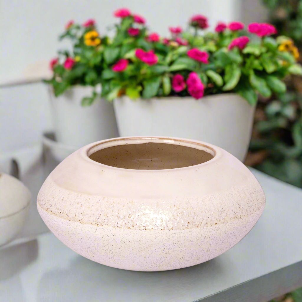 Monica Ceramic Oval Planter