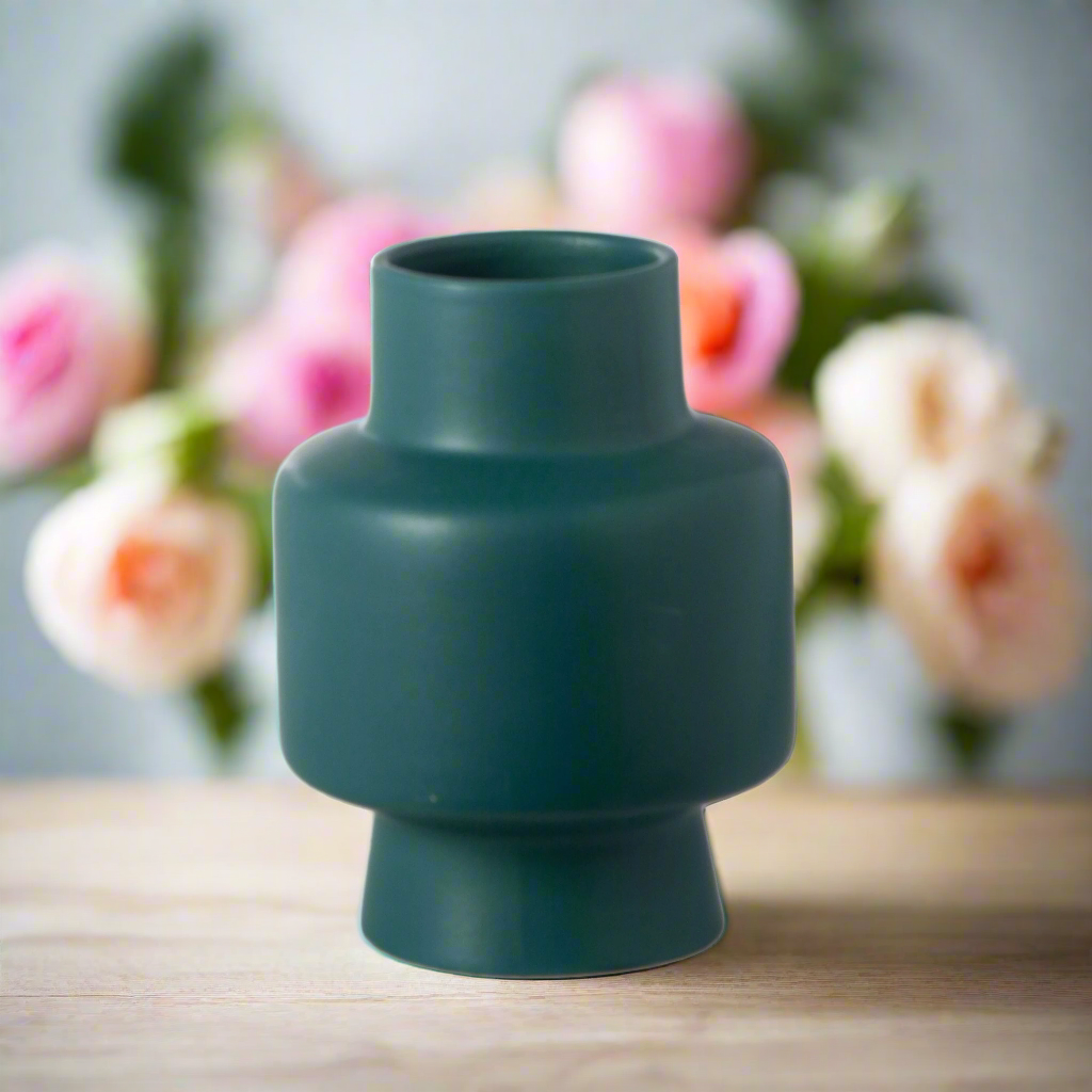 Zoey Ceramic Round Pipe Vase