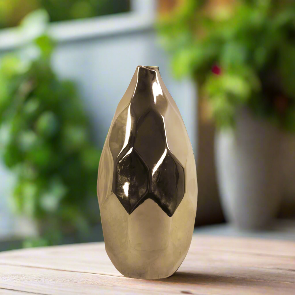 Tillee Ceramic Bellied Pattern Vase