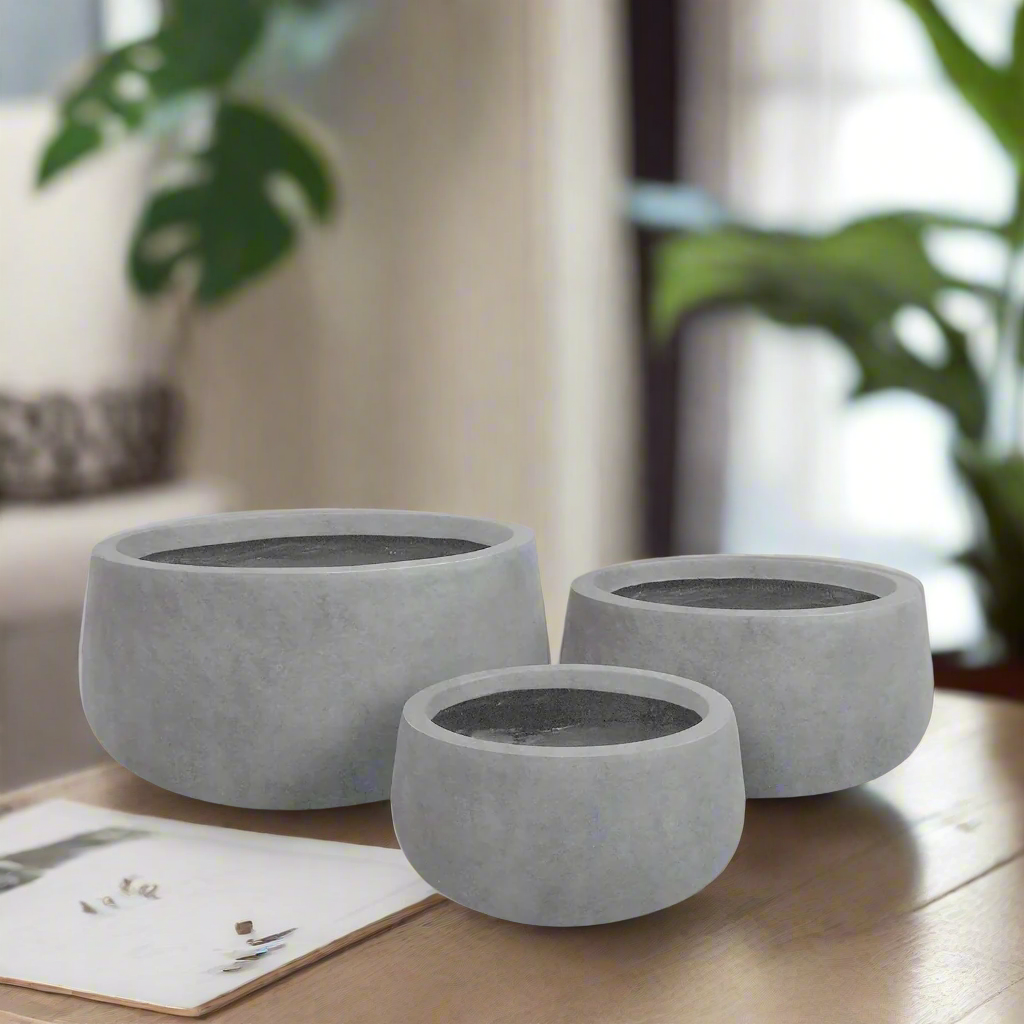 Nerik Fiber Clay Planter Set (Set of 3)