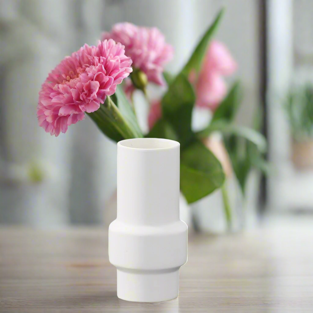 Ira Ceramic Round Pipe Vase