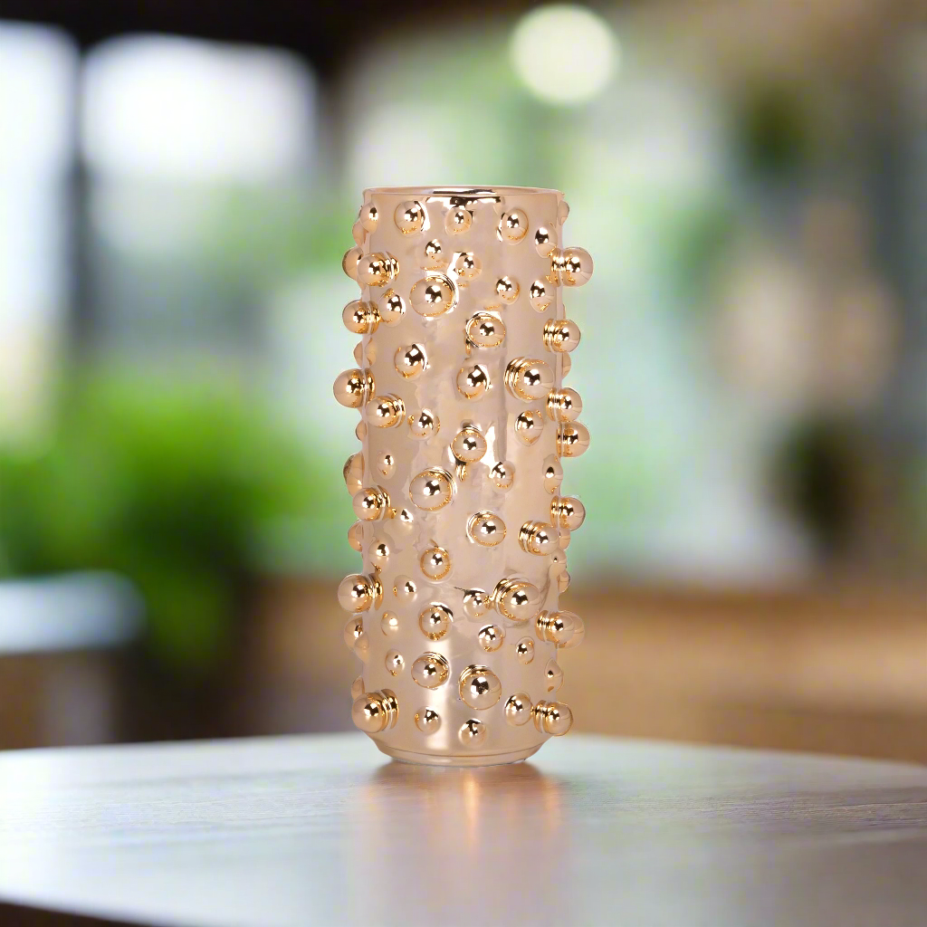 Tavianna Gloss and Metallic Ceramic Vase