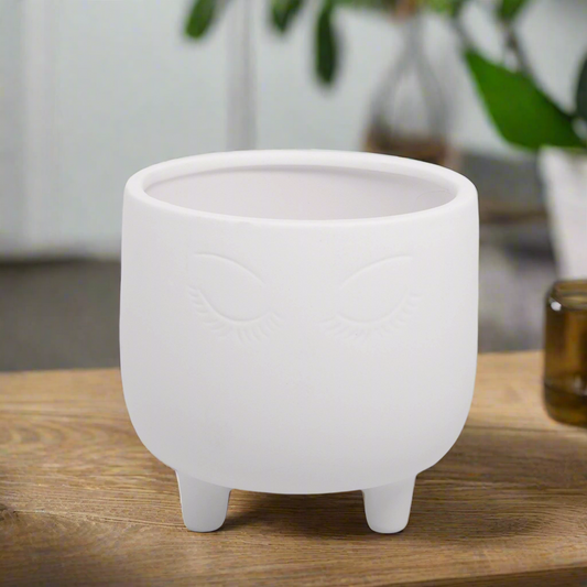 Zelda Ceramic Footed Round Pot