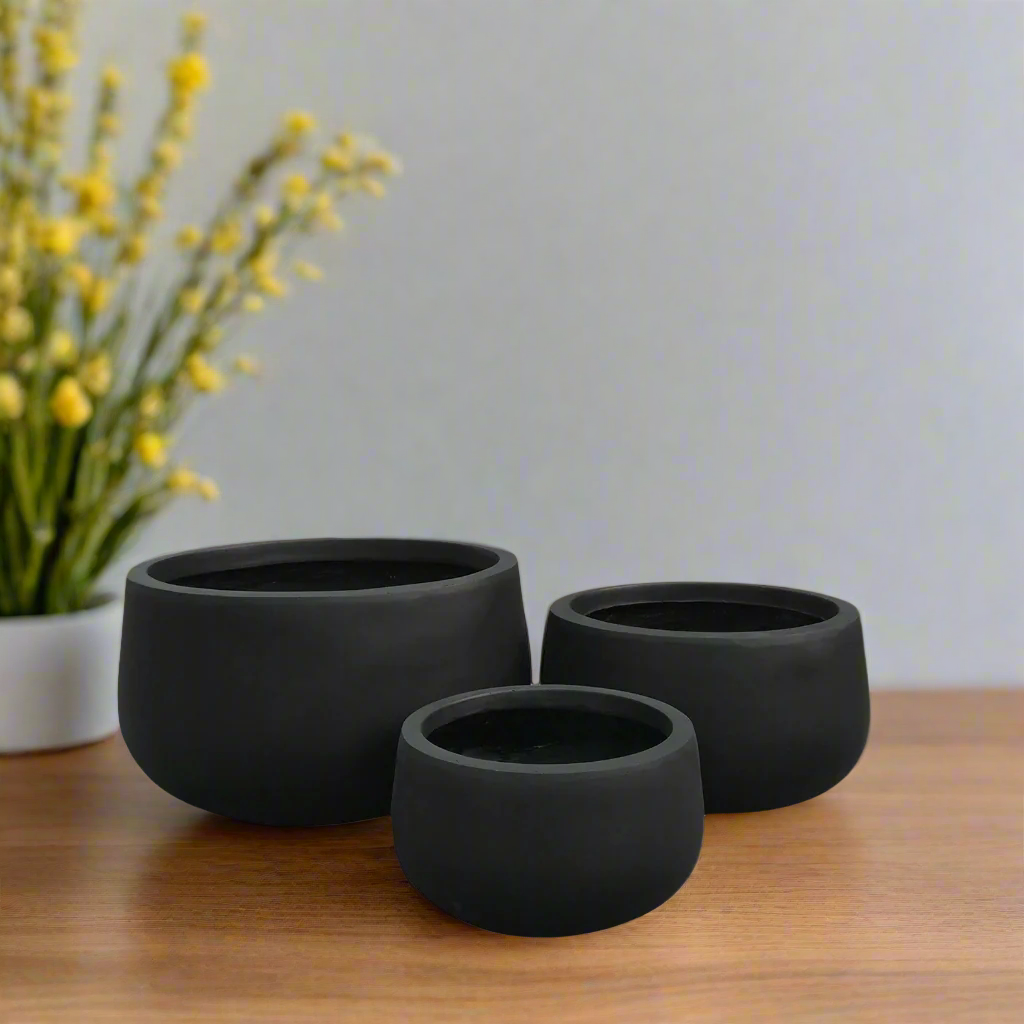Nerik Fiber Clay Planter Set (Set of 3)